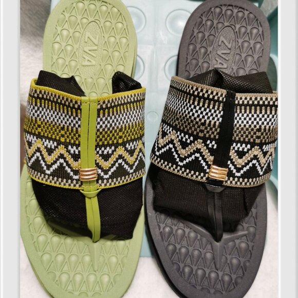 Women's Flat Slide Sandals - Comfy Classy Slip on Cute Dressy Flat Summer Shoes. - Picture 6 of 11